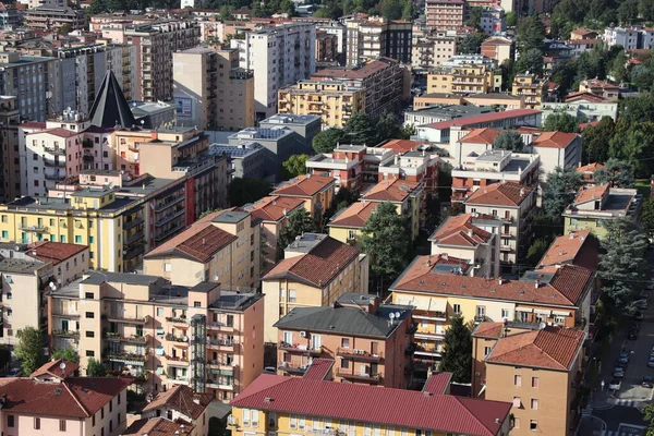 stock image Aerial panoramic view of old historical city centre of Brescia in Italy