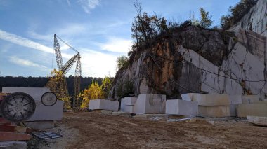Kuzey İtalya 'daki Botticino' da mermer ocakları