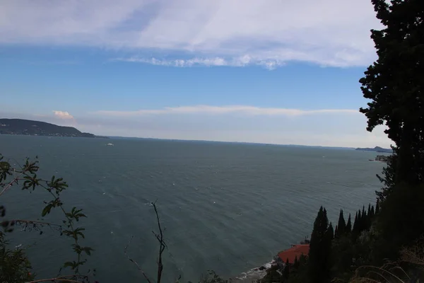 Vista Panorámica Del Lago Garda Norte Italia — Foto de Stock