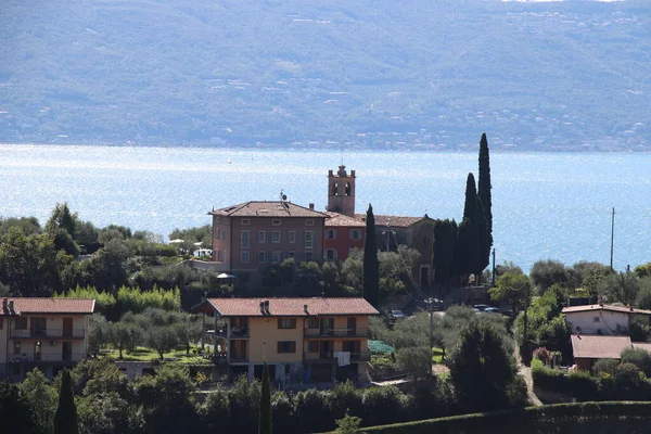 Vista Panorâmica Lago Garda Norte Itália — Fotografia de Stock