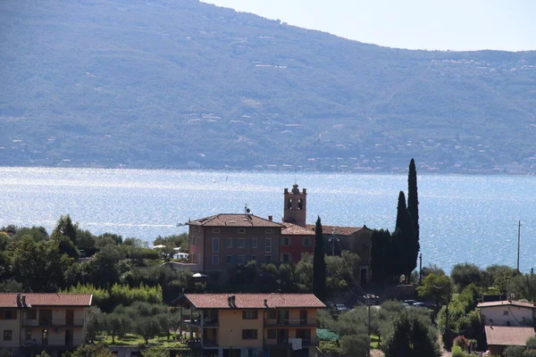 Vista Panorámica Del Lago Garda Norte Italia —  Fotos de Stock