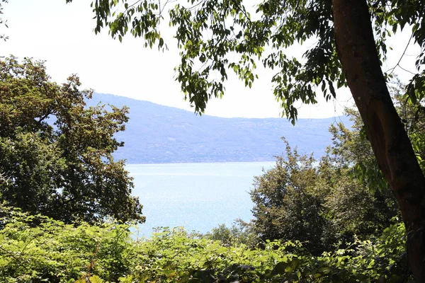 Vista Panorâmica Lago Garda Norte Itália — Fotografia de Stock