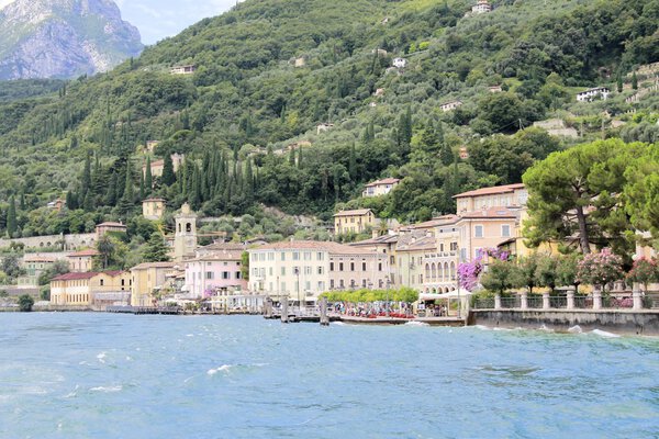 Landscape of Garda lake in northern Italy