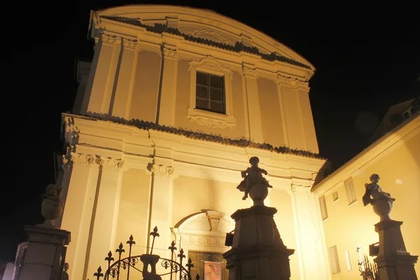 Gereja Brescia, di utara Italia pada malam hari — Stok Foto