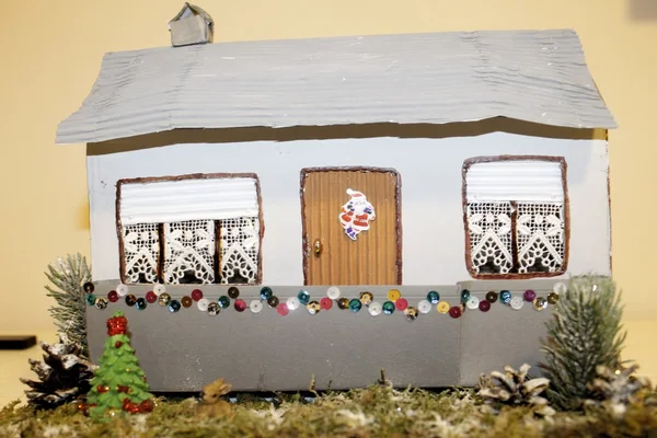 Modelo de una pequeña casa construida por artesanos — Foto de Stock