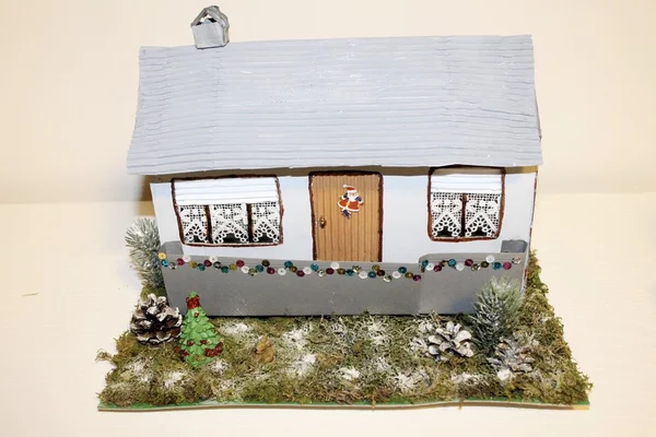 Modelo de una pequeña casa construida por artesanos — Foto de Stock