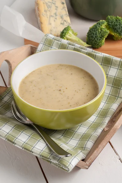 Soupe au brocoli et au stilton — Photo