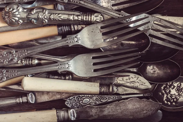 Vintage Gabeln Messer und Besteck — Stockfoto