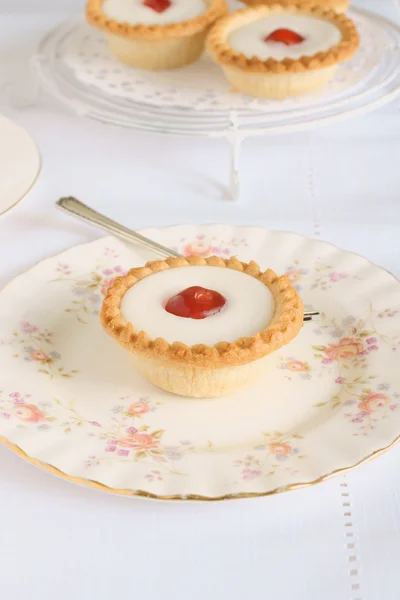 Cherry bakewell taart — Stockfoto