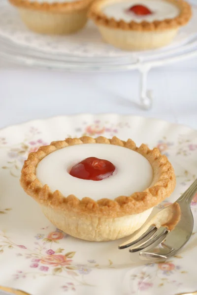 Cherry Bakewell Tart — Stock Photo, Image