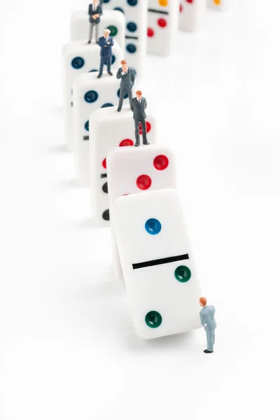 Effet domino des entreprises — Photo