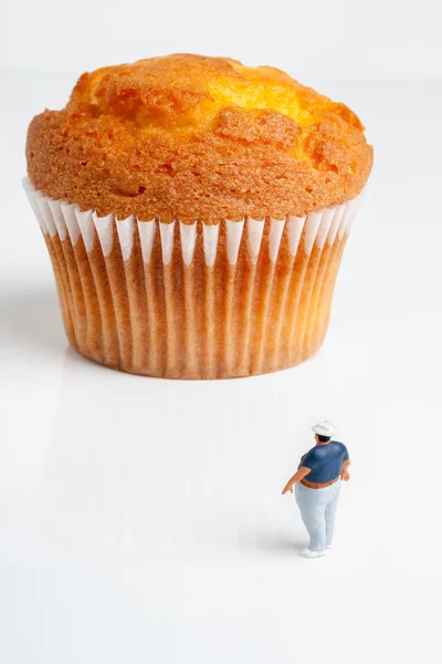 Supersize Muffin Obesity Concept — Stock Photo, Image