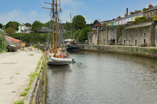 Charlestown Cornwall Września 2019 Charlestown Harbour Xviii Wieczny Port Morski — Zdjęcie stockowe