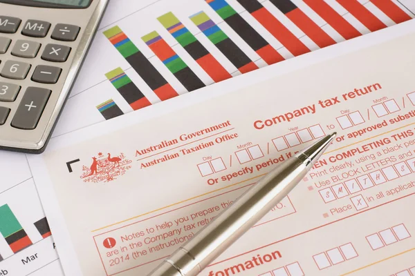 Australian Company Tax Return — Stock Photo, Image