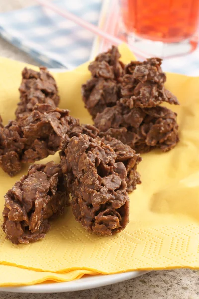 Gâteaux au chocolat Cornflake — Photo