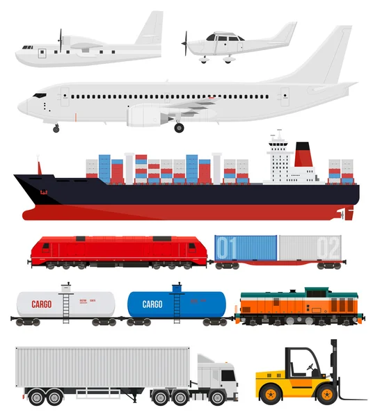 Transport de fret et de livraison — Image vectorielle