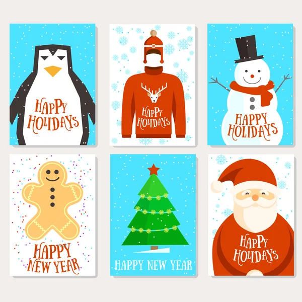 Happy holidays cards template — Stock Vector