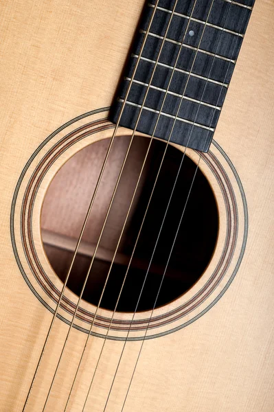 Classical acoustic guitar closeup — Stock Photo, Image