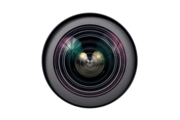 Об'єктив камери крупним планом скла, ізольовані — стокове фото