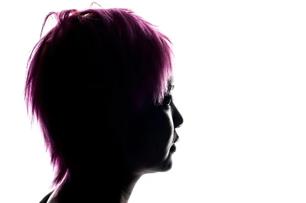 Ritratto piuttosto giovane capelli rosa — Foto Stock
