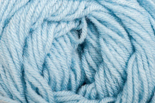 Blauwe garen wol voor breien achtergrond — Stockfoto