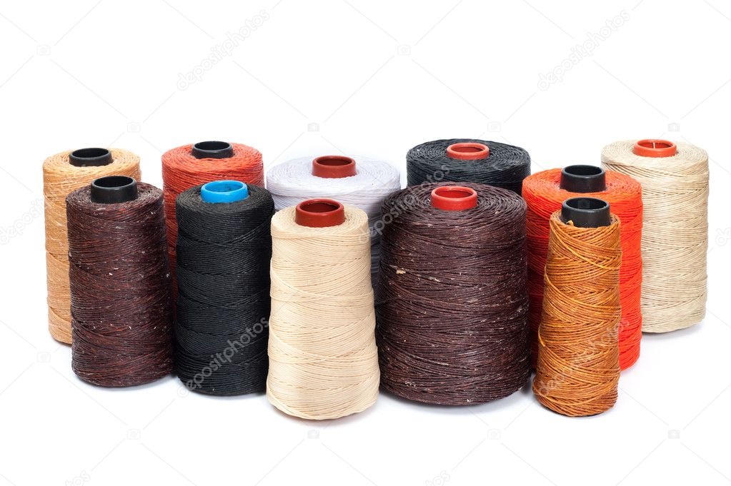 yarn Thread for leather craft tool isolated