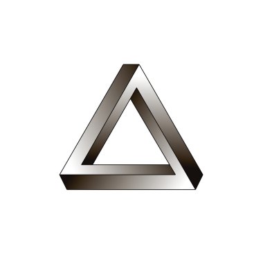 İmkansız üçgen. Vektör çizim