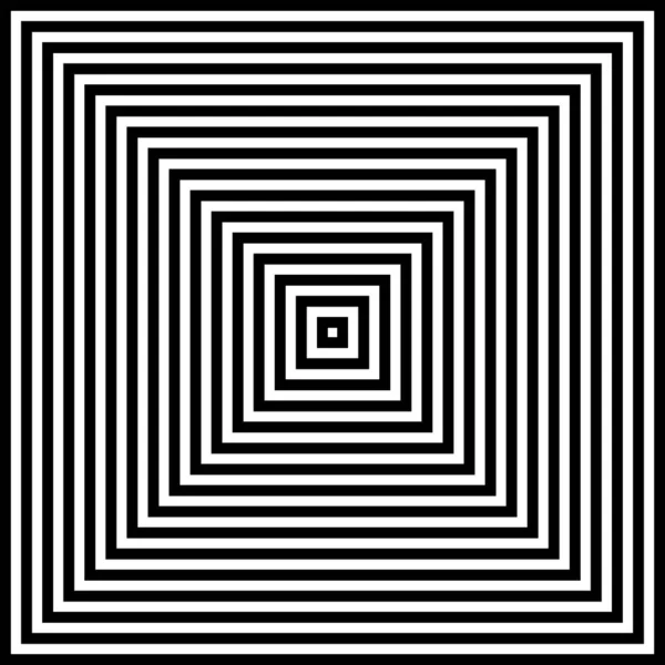 Black and white squares. Optical illusion — Stock Vector