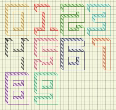 Sayılar hazır. vektör illüstrasyonu.