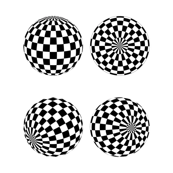 Checkered Kula zestaw — Wektor stockowy