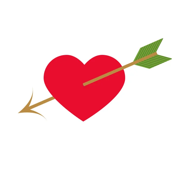 Heart and Arrow — Stock Vector