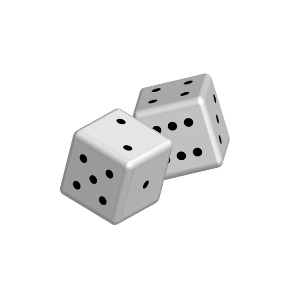 Dices. Vektör çizimi 3d