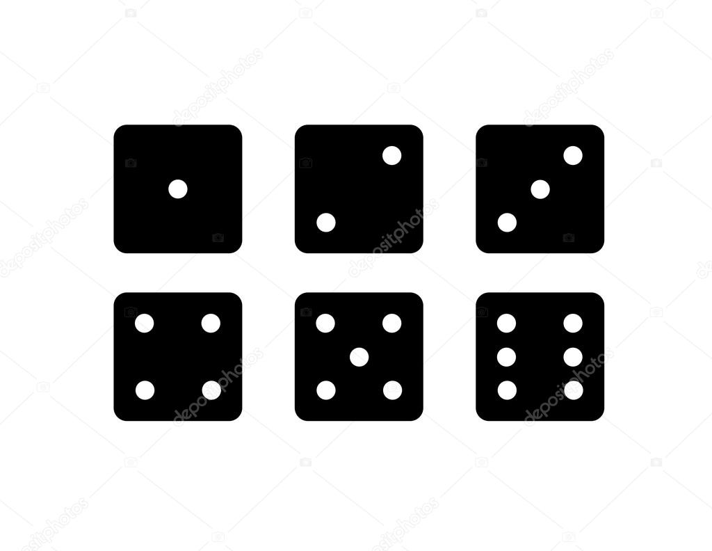 Dice Set. Vector illustration