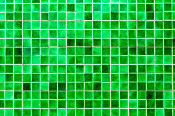 Padrão Azulejos Mosaico Verde Fundo Textura Parede — Fotografia de Stock