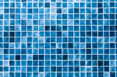 Duvar dokusu arka planında mavi mozaik döşeme deseni