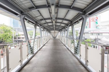 Bangkok Tayland, 3 Nisan 2021: Bangkok, Tayland 'daki BTS Skywalk