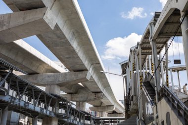 Bangkok Tayland, 18 Mayıs 2021: Bangkok, Tayland halkı için popüler BTS toplu taşıma sistemi