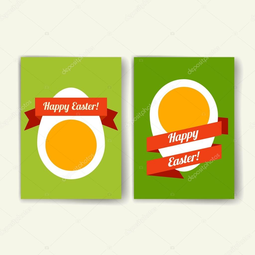 Set of Trendy Easter Posters with hand drawn Background. Modern Hipster Style for Invitation, Business Contemporary Design. Hand Drawn Elements for Placards, Flyer