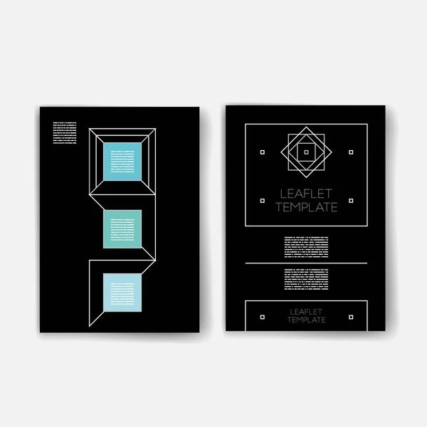 Conjunto de tarjetas abstractas de moda con logotipos místicos. Estilo Hipster moderno para la invitación, diseño contemporáneo de negocios. Elementos, Placas, Volante — Vector de stock