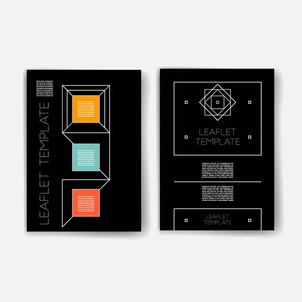 Conjunto de tarjetas abstractas de moda con logotipos místicos. Estilo Hipster moderno para la invitación, diseño contemporáneo de negocios. Elementos, Placas, Volante — Vector de stock