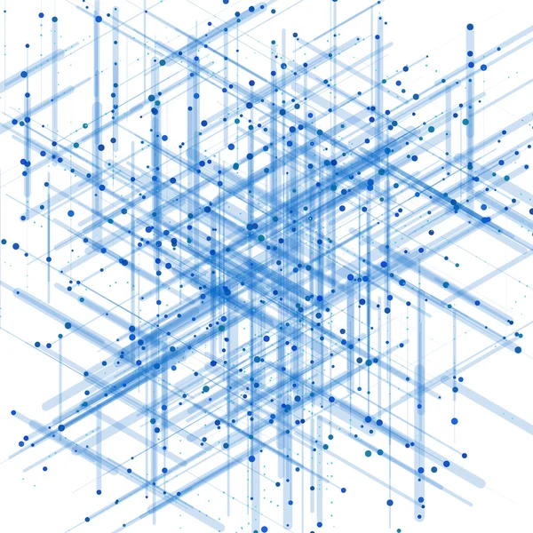 Abstracte isometrische computer gegenereerde 3D-blauwdruk visualisatie lijnen achtergrond. vectorillustratie voor doorbraak in de technologie. — Stockvector