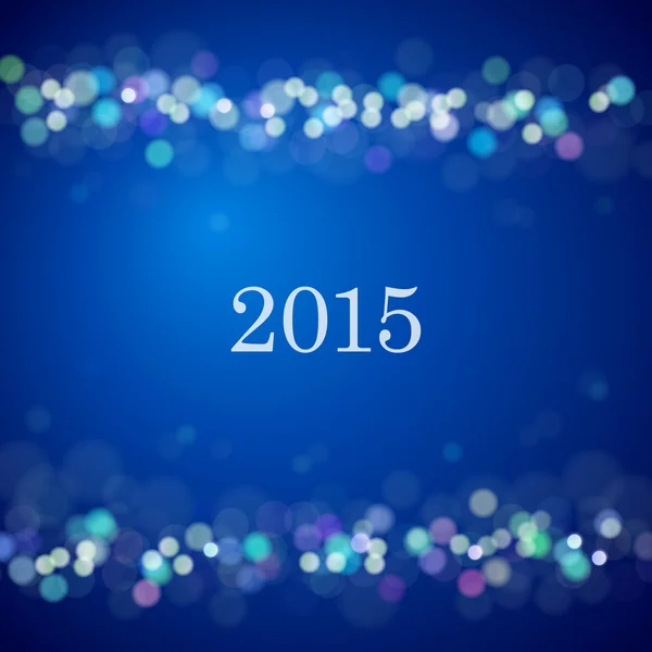 New year lights background. 2015 Year. Vector illustration. — Stock Vector