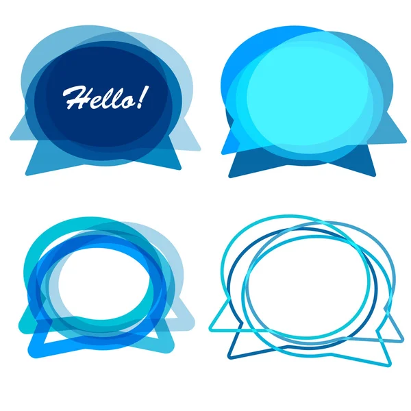 Speech bubbles vector. Modern design. Place for text. — Stock Vector