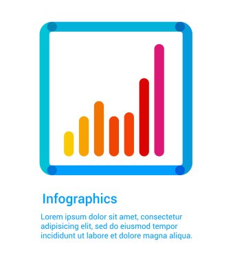 Çizgi grafik düz çizgi simge Infographic tasarlamak