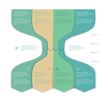 Modern en az tarzı Infographic şablonu düzeni.