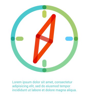 Pusula simgesini Infographic illüstrasyon