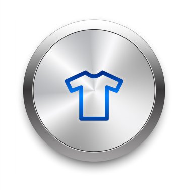 Metal düğme üstünde tişört giyim kutsal kişilerin resmi