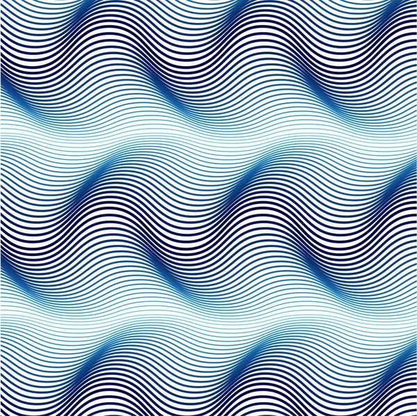 Abstract vibrating wave repeating 3D pattern. — Stock Vector