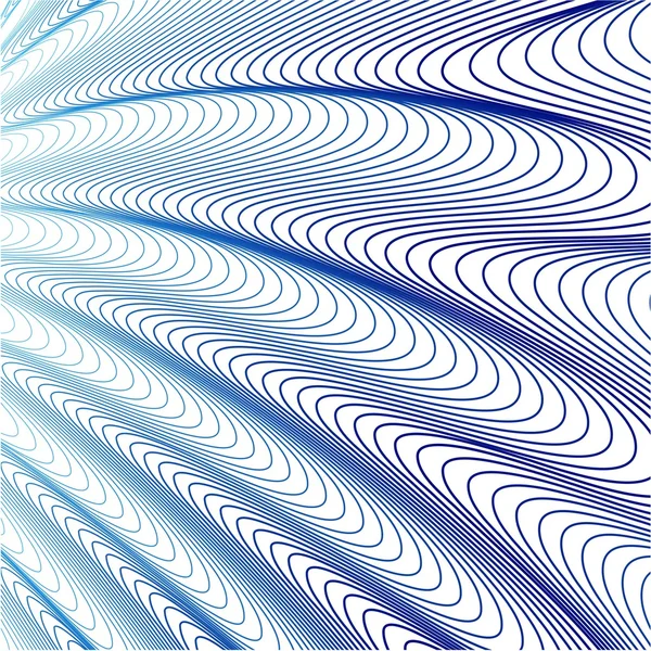 Abstrato onda vibratória repetindo padrão 3D . — Vetor de Stock