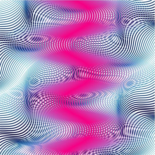 抽象的な 3 d パターンを繰り返す波の振動. — ストックベクタ